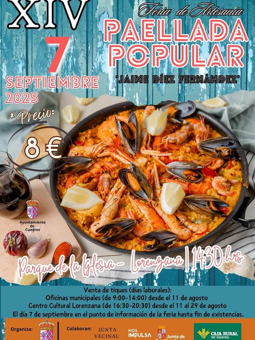  Lorenzana celebra su XIV Paellada Popular el próximo 7 de septiembre