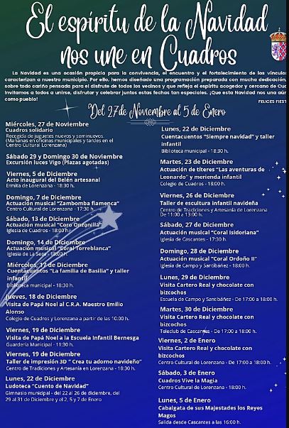 Cuadros da la bienvenida a la Navidad con un amplio programa para todas las edades