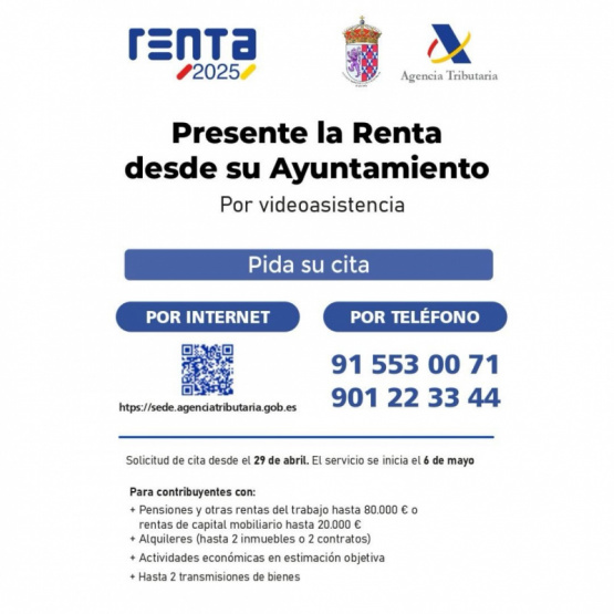 Los ayuntamientos ofrecerán ayuda para presentar la Renta 2025 por videoasistencia